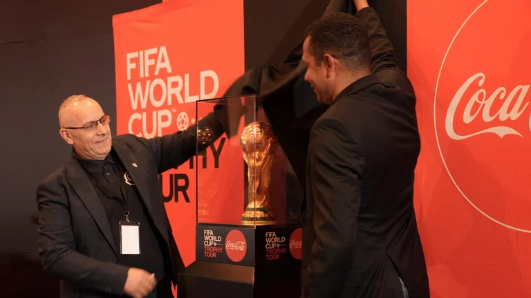 World Cup trophy landed in Pristina