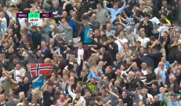 La ville ne s'arrête pas, même le score à West Ham.