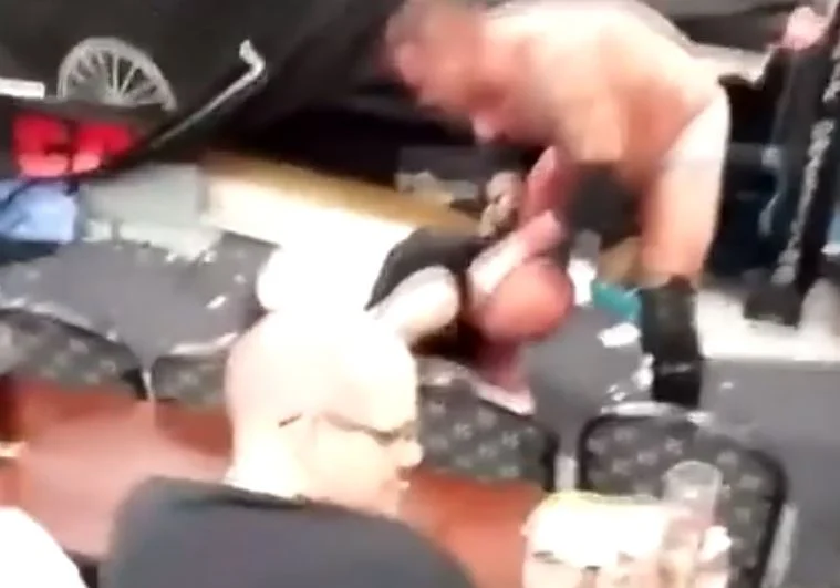 Horrible view: Police investigate the defeat of death in wrestling the warriors used heavy tools and were cut with glass