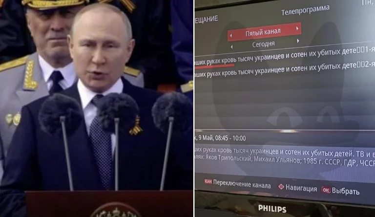 “Le message que les télévisions russes ont diffusé pendant le défilé militaire