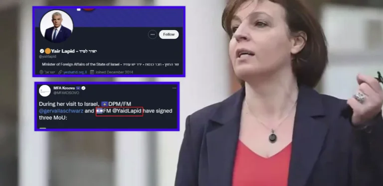 Donika Gervala ha perso il nome del ministro degli Esteri israeliano: non colpisci per un secondo.