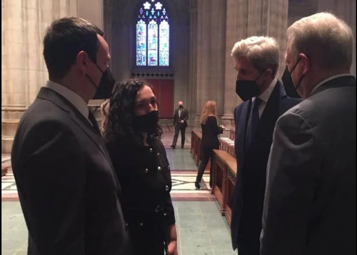 Kurt met six former American politics at the funeral of Secretary Albright