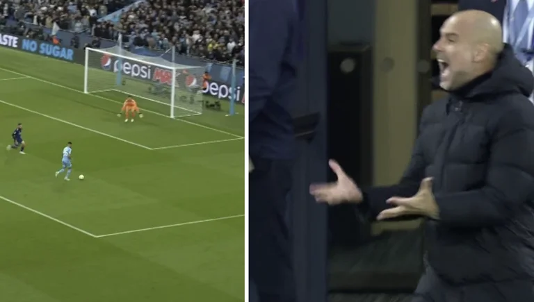 Il momento in cui Mahrez turba Guardola dopo aver perso l'occasione d'oro