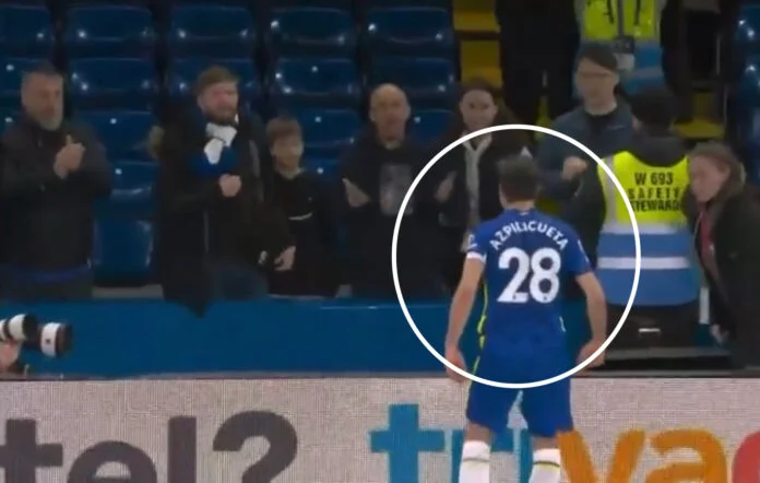 L'azpilicouta devient chaud après le match avec Arsenal a failli battre avec les fans de Chelsea.