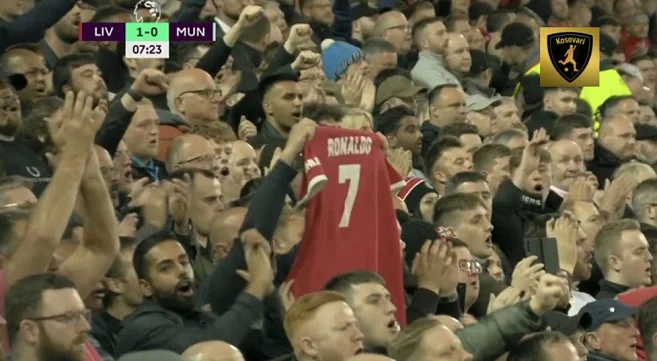 El momento en que los fans de Liverpool aplaudieron 1 minuto en apoyo de Cristiano Ronaldon