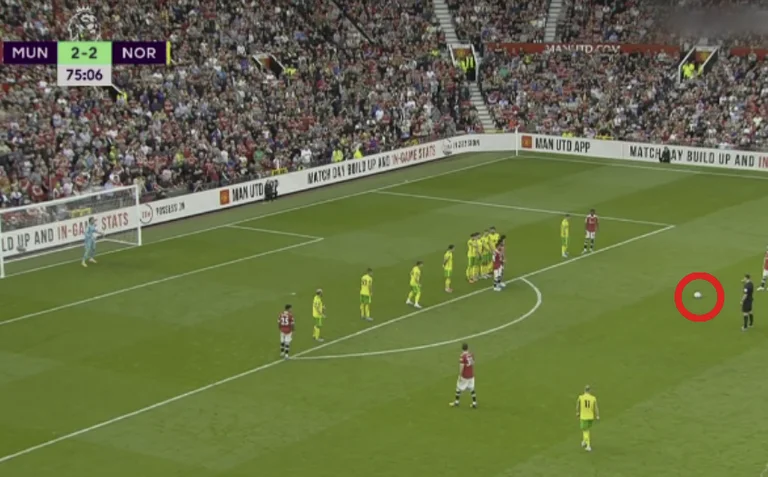What my eyes saw Ronaldo as he scored 22 meters away, completes RHS-trickun to Norwich