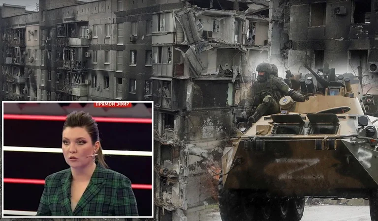 Das Ende von Moskva Kriegsschiff, russisches Staatsfernsehen, sagt, dass der Krieg III begonnen hat