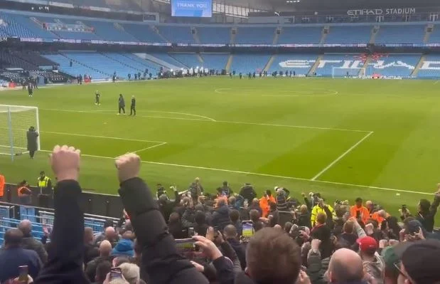 Man City fans leave their stadium, why are Liverpool still staying?