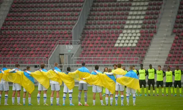 First match by a Ukrainian team since the Russian invasion