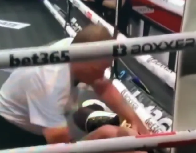 The most frightening knockout you've ever seen, the boxer falls unconscious and takes a bad leg after the ghost blow he admitted