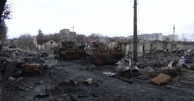Rocks from Ukraine packed with bodies of murdered civilians