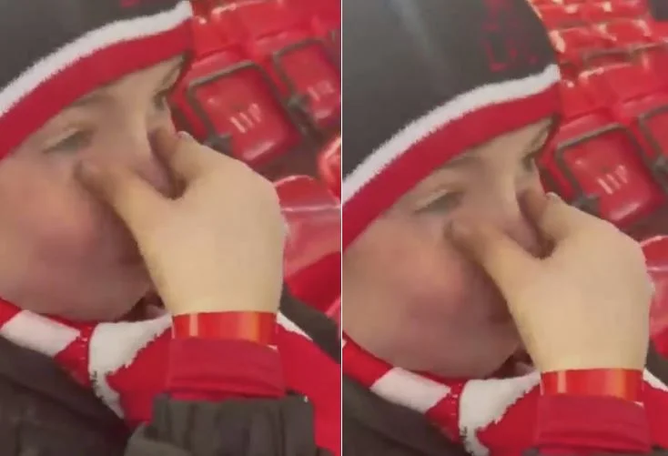 The video he's going to make with tears in his eyes. The reason this child cries is interesting.
