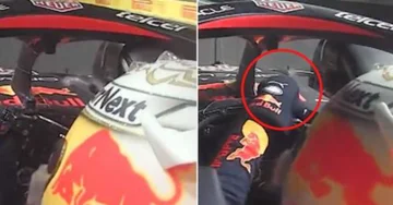 Mehr als 150 km/h, Max Verstappen fährt mit einer Hand