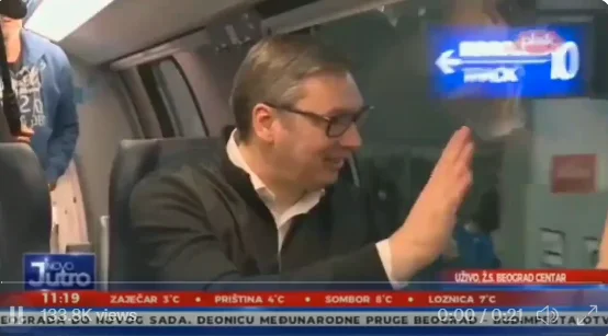 Who's Vucciki saying hello? Nobody present at the inauguration of the Belgrade-Budapest railway (VIDEO)