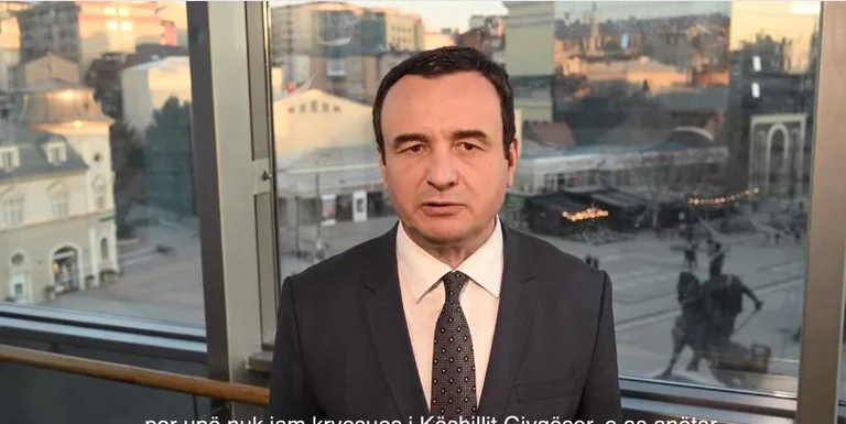 Kurti me video serbisht: Falënderon serbët për protestat e sotme paqësore