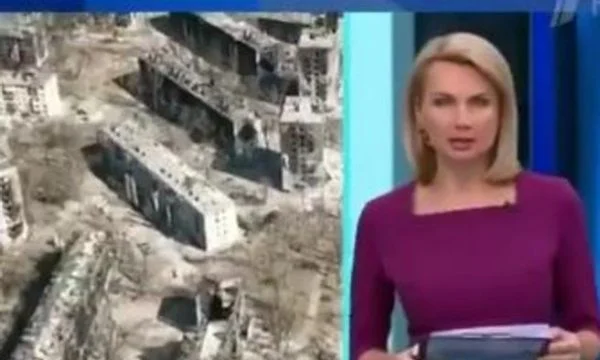 E pabesueshme: Televizioni rus transmeton rrënojat në Mariupol duke fajësuar Ukrainën
