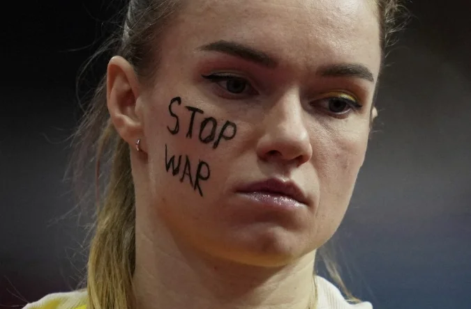 Ukrainian athlete from Belgrade delivers big message for her country written on page