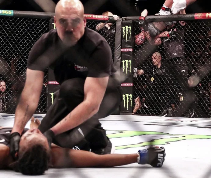 Look at the slow-down shoot with “Bryl”, which the UFC fighter left unconscious