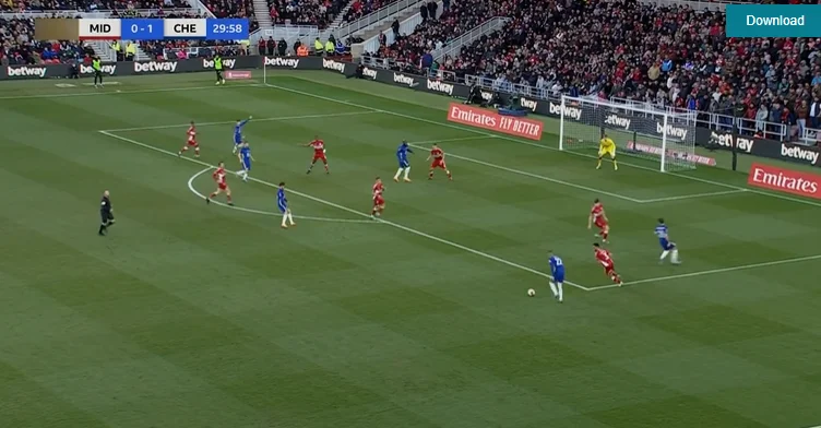 Ziyech a <x0merak” ces coups marquent beau but vers Midlesbrough