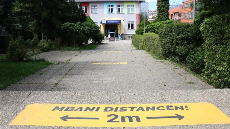 Children from Ukraine prepare for schooling in Pristina