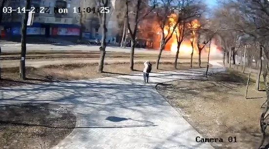 Printed images, Russian missiles exploded in front of civilians in Kiev