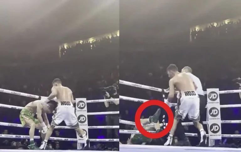 Un des plus formidables knockouts: Boxer frappe son adversaire dur et le jette hors de la bague
