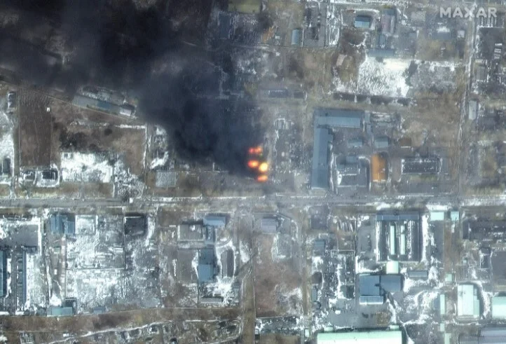 Ils montrent des images satellite : Major Harms à Marioupol