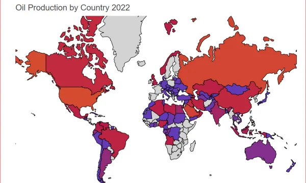 What are the 10 countries that produce mostly oil in the world?