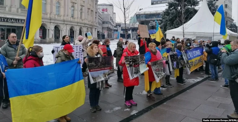 Marsh në Shkup kundër agresionit rus në Ukrainë