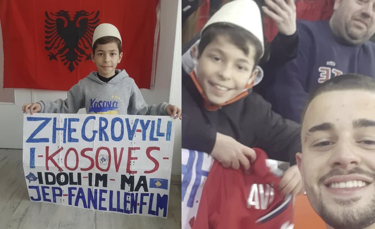Jo vetëm që shënoi, por Edon Zhegrova tregohet i madh – Ia dhuron fanellën e tij një djaloshi kosovar