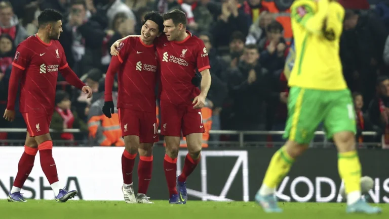Liverpooli nuk lejon befasi, mposhtë Norwichin e kualifikohet në çerekfinale të FA Cup
