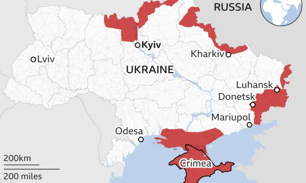 Mappa che mostra quali parti dell'Ucraina ha già occupato la Russia