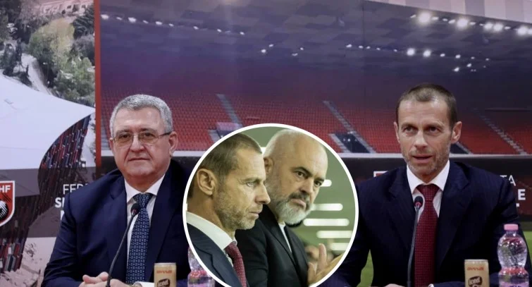 Il presidente UEFA, Ceferin è atterrato a Tirana lunedì a seguito di problemi tra FSHF ed Erion Veliaj