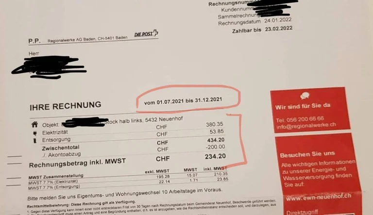 Das Schweizer Exil schickte Periscops Stromrechnung für sechs Monate: So billig, dass wir fast weggekommen sind