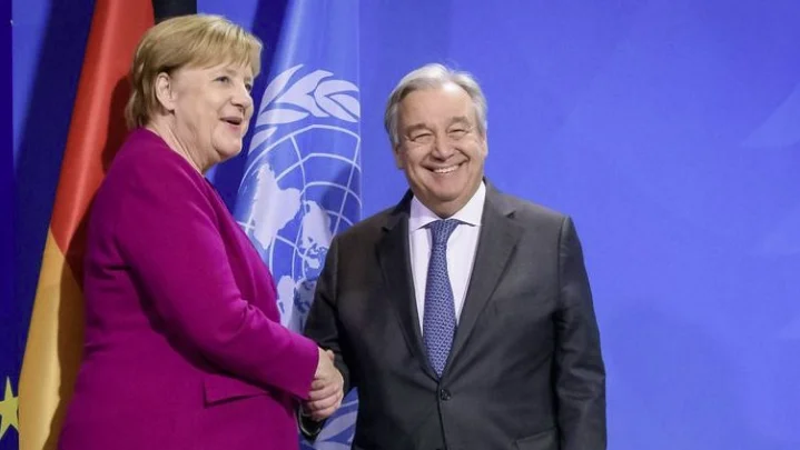 Merkel goes to work as UN adviser