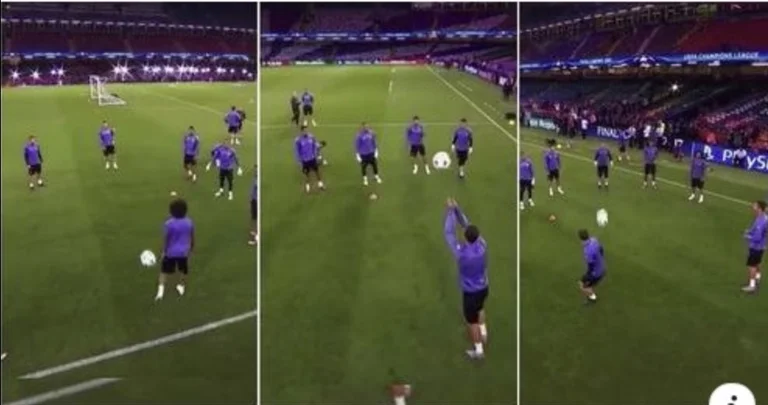 Immagini dell'esercitazione estremamente rilassante del Real Madrid prima che la finale di CL sia diventata virale