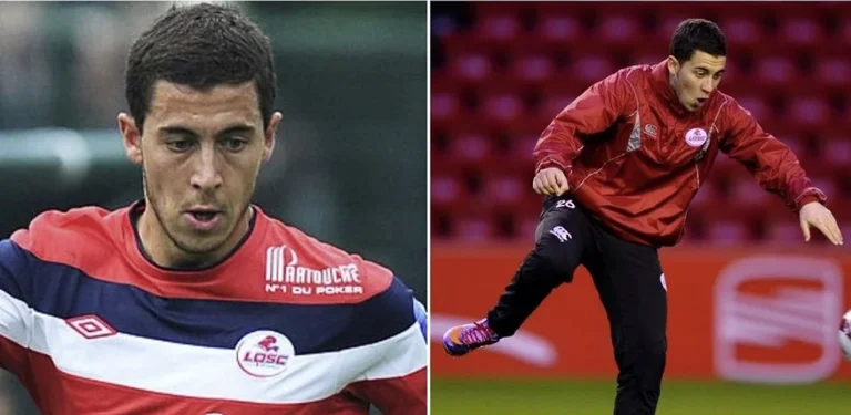 Eden Hazard così assorbito nel primo allenamento con Leelle che è stato colpito da due colleghi giocatori