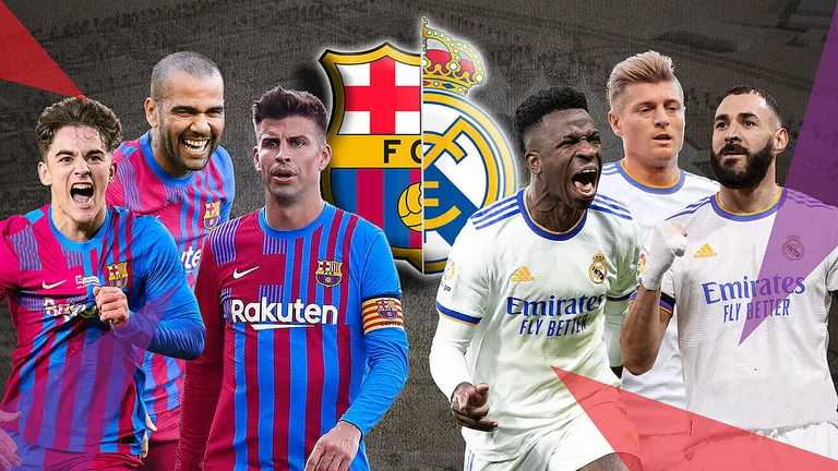 Offizielle Formationen: Barcelona Real Madrid