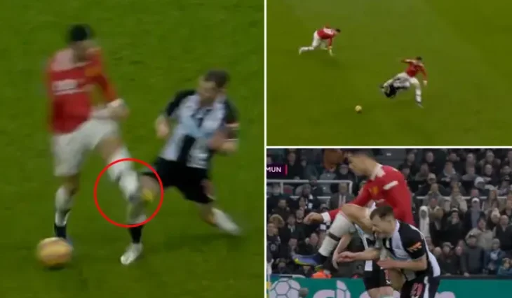 Fans are surprised Ronaldo wasn't punished by a red card after this major intervention.