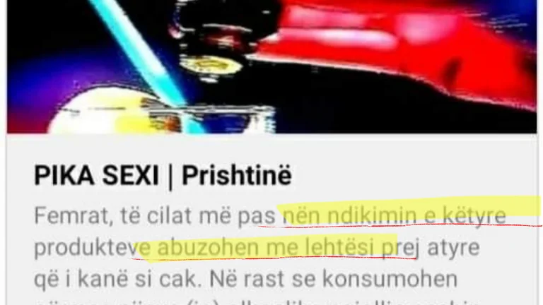 TMERR: Në Kosovë shiten publikisht substanca për drogimin e grave që “të abuzohen më lehtë”