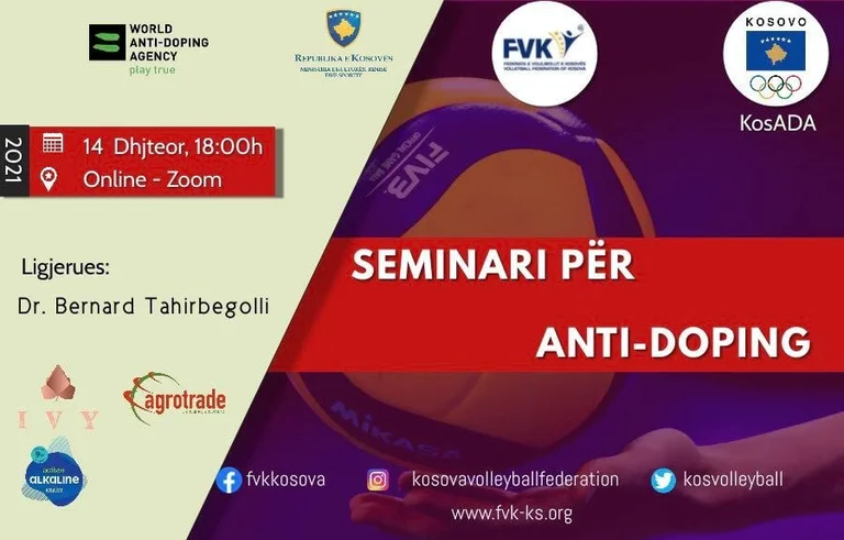 Anti-dopingu trajtohet seriozisht në volejbollin kosovar: Seminar i rëndësishëm të hënën
