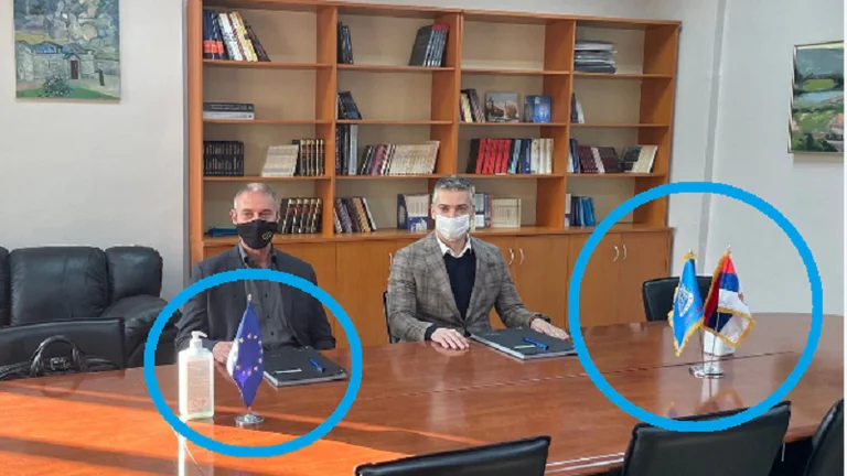 Scandale: Sans le drapeau du Kosovo et en présence de ce Serbe, EULEX rencontre le président Zvecan