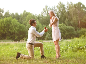 Why do men kneel when proposing?