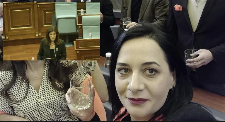 Ganimetie Musliu reminds Pacolli of his escape glass glasses from the Parliament: Do you remember what you did with them?