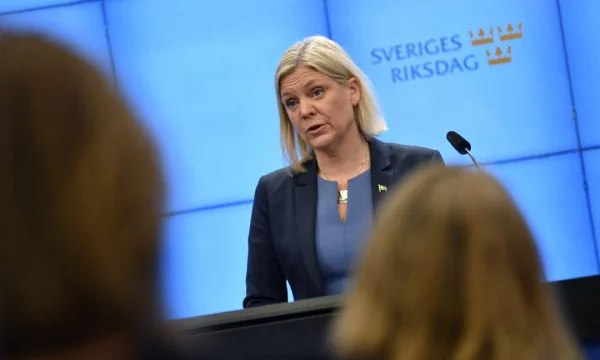 Magdalena Andersson, primo ministro della Svezia che ha lasciato l'ufficio alcune ore dopo averlo ottenuto: