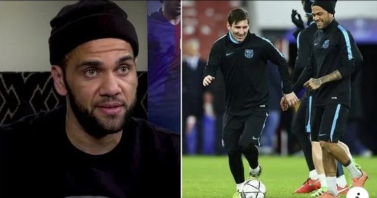 Dani Alves ka treguar një storie brilante të Messit duke dominuar në stërvitje me lidhëset e zgjidhura