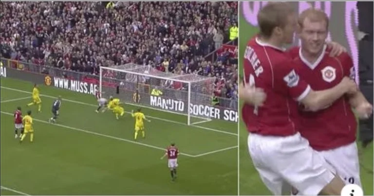 Paul Scholes ist der einzige Fußballspieler, der die Kommentatorin live singt, nachdem er scored