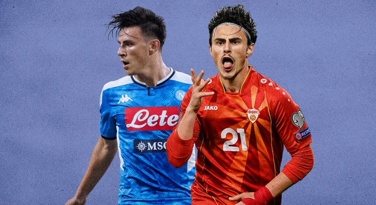 Sie bewegte sich außerhalb der grünen Felder der spanischen Riesen, um für den Neapel-Spieler zu Rennen