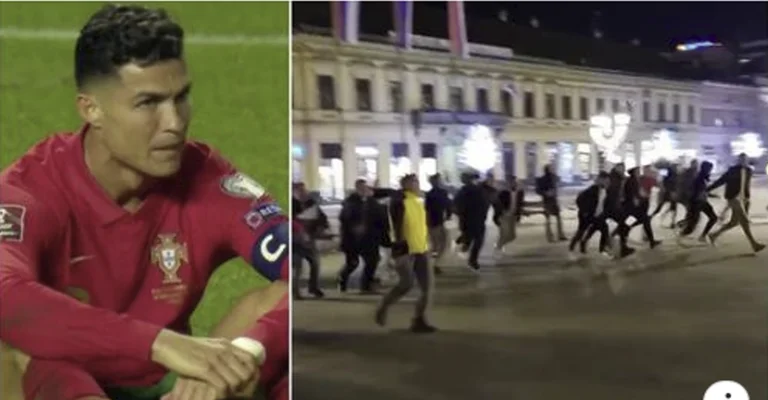 Les fans serbes se moquaient de Cristiano Ronaldon dans la rue après avoir vaincu le Portugal