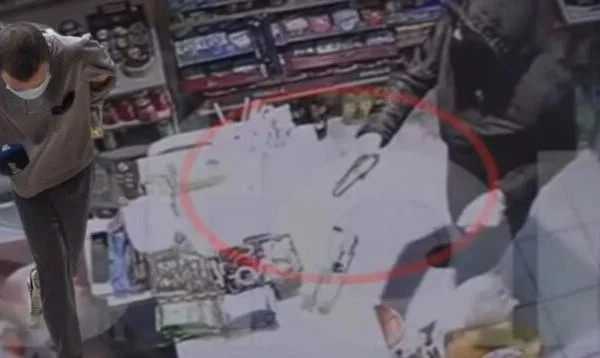 Surveillance of Albanian killing Greek vendor during robbery